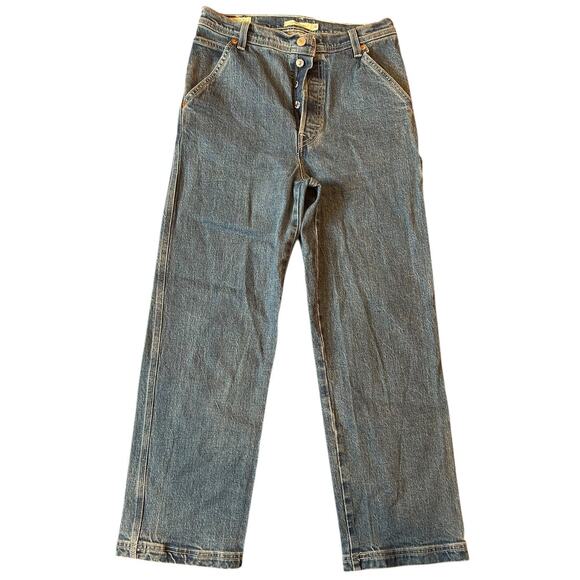 LEVI'S PREMIUM Rigcage Straight Carpenter Jeans High Rise Utility Women's Sz 28 - Picture 3 of 12